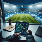 Фотография аналитики матчей КПЛ: эксперт, планшет с тактикой, стадион ночью, осень 2025.